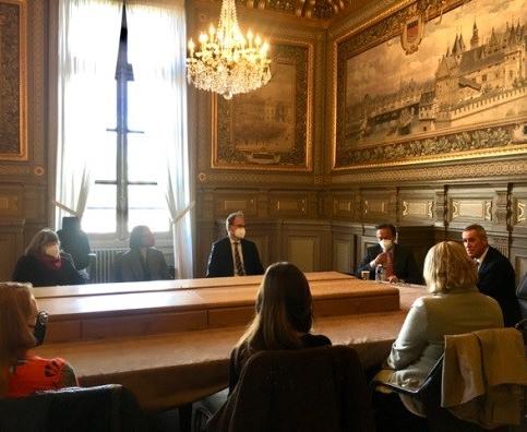 M. Molins et la délégation allemande