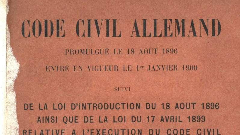 code civil allemand de 1899