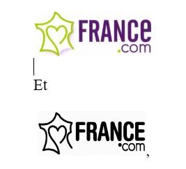 Deux logos "France.com" représentant l'hexagone