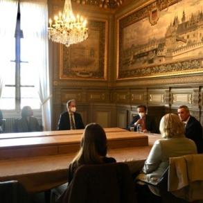 M. Molins et la délégation allemande